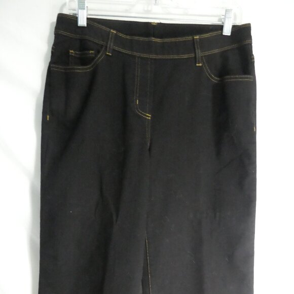 ALIA | size 12 | Black Denim With Contrasting Front and Back Stitching | NWOT - Picture 5 of 16
